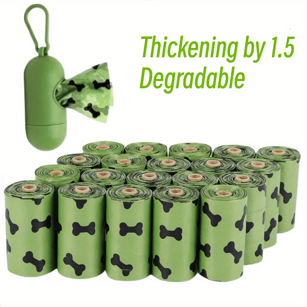 Eco-Friendly Biodegradable Dog Poop Bags With Free Dispenser