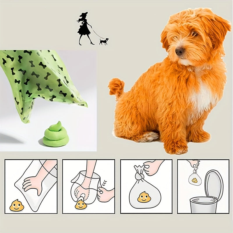 Eco-Friendly Biodegradable Dog Poop Bags With Free Dispenser