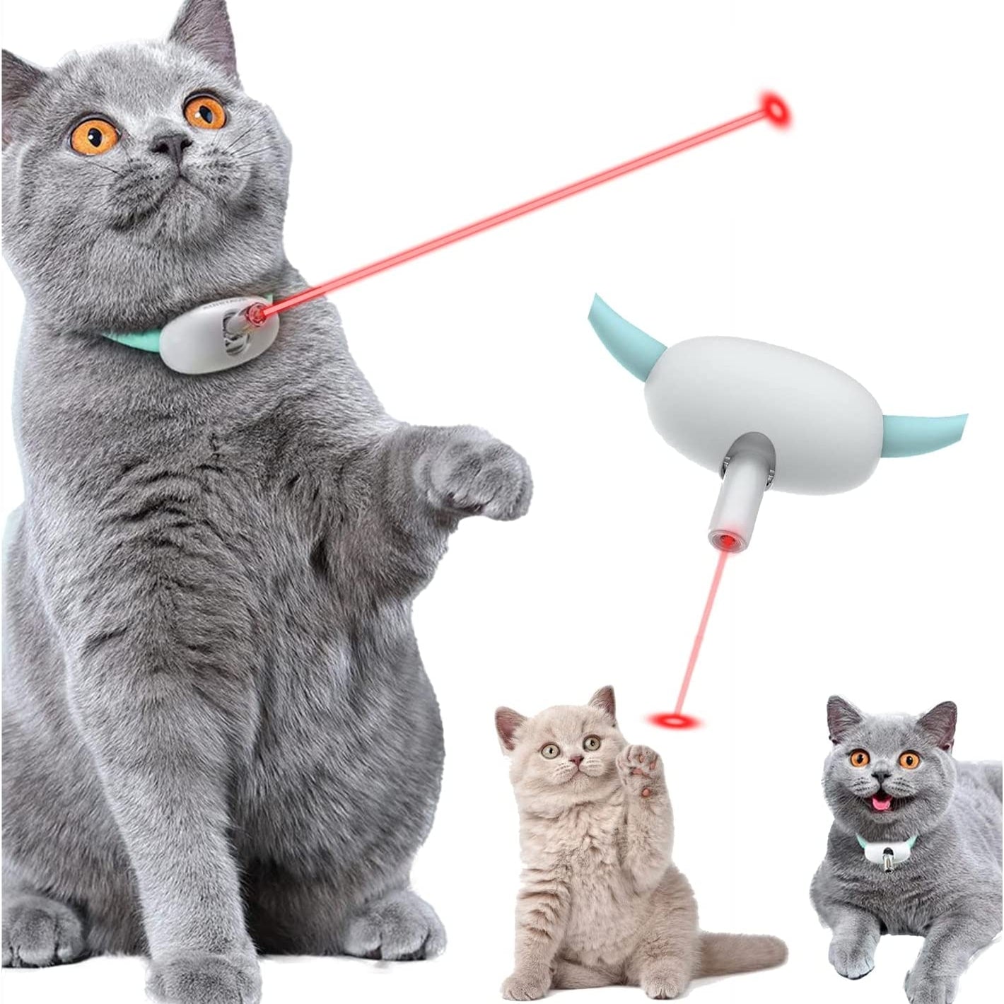 Smart Laser Cat Collar — Auto Interactive Toy For Bored Kitties
