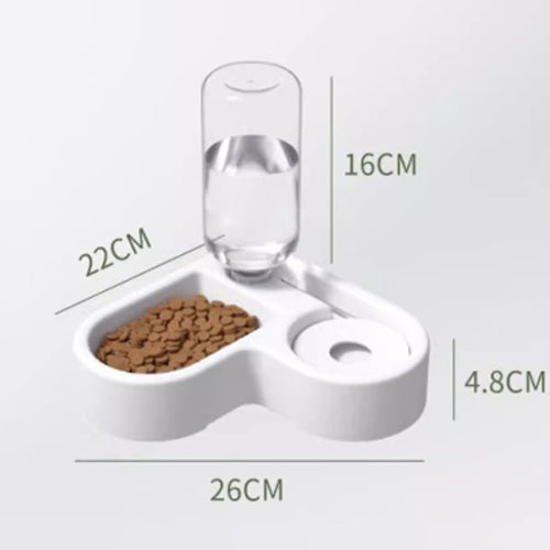 All-in-One Cat Water Fountain and Food Bowl