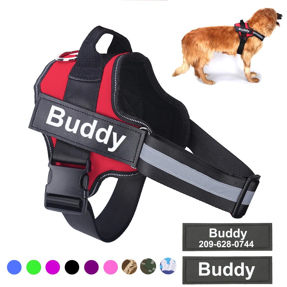 No-Pull Dog Harness with Custom Patch – Walk With Ease