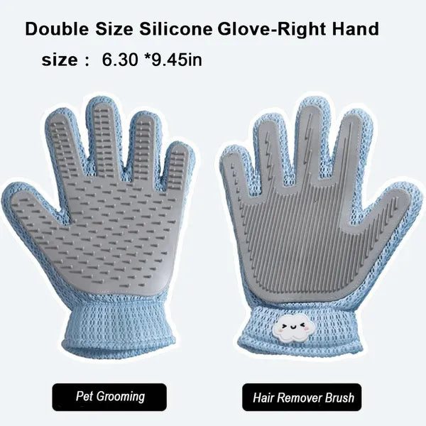 2-in-1 Grooming Glove for Easy Fur Removal and Massage