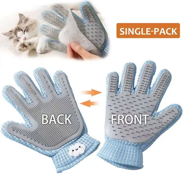 2-in-1 Grooming Glove for Easy Fur Removal and Massage